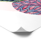 スネークプラントカラフル水彩イラストレーション ポスター (角)