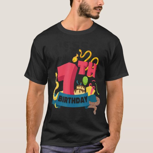 スネークヘビ私の7誕生日 Tシャツ (正面)