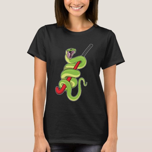 スネークホッケー ホッケー バット Tシャツ (正面)