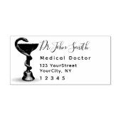 スネークボウル衛生局台本医療差出人住所 セルフインキングスタンプ (デザイン)