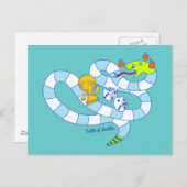 スネークボードゲームドードルアートハガキ ポストカード (正面/裏面)