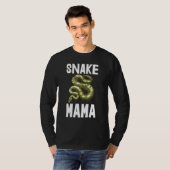 スネークママT型Pythonスリザリングティースネーク Tシャツ (正面フル)