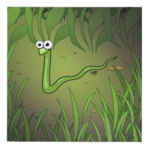 スネークマンおもしろいガのカスタマイズ可能なキャンバスウォールアート