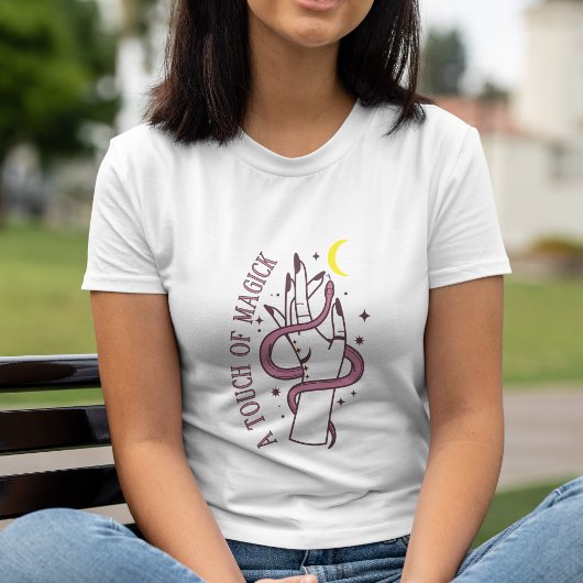 スネークムーン&ハンド神秘的Touchのマジック トライブレンドＴシャツ