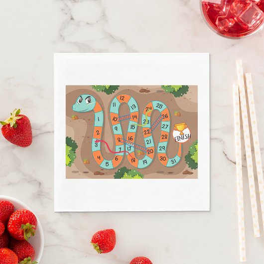 スネークラダーゲーム スタンダードランチョンナプキン