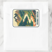 スネークリバーアイダホカラーズ 長方形シール (バッグ)