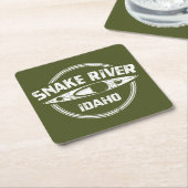 スネークリバーアイダホ スクエアペーパーコースター (アングル)