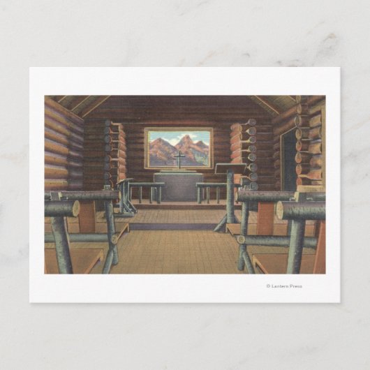 スネークリバービューのリトルログ教会 ポストカード (正面)