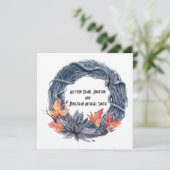 スネークリースブラックフラワーズハンドフェスティングズ結婚ーズ | 招待状 (スタンド正面)