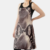 スネークレザー：シームレスブラウン エプロン (インサイチュ)