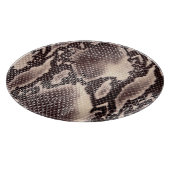 スネークレザー：シームレスブラウン カッティングボード (角)