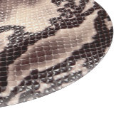 スネークレザー：シームレスブラウン カッティングボード (角)