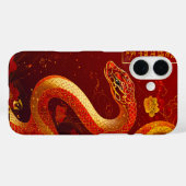 スネークレッド&金ゴールド Case-Mate iPhoneケース (裏面 (横))