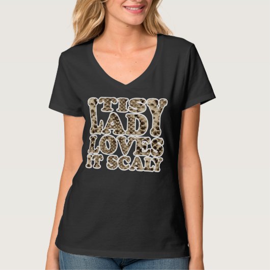 スネークレディはウロコのバナナボールパイソンを愛する Tシャツ (正面)