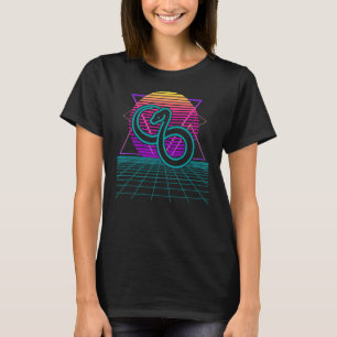 スネークレトロ80sスタイルボールPython Boa Encrittor Tシャツ
