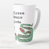 スネークワールド:パパはエクストリームスポーツを愛している。 カフェラテマグ (右アングル)