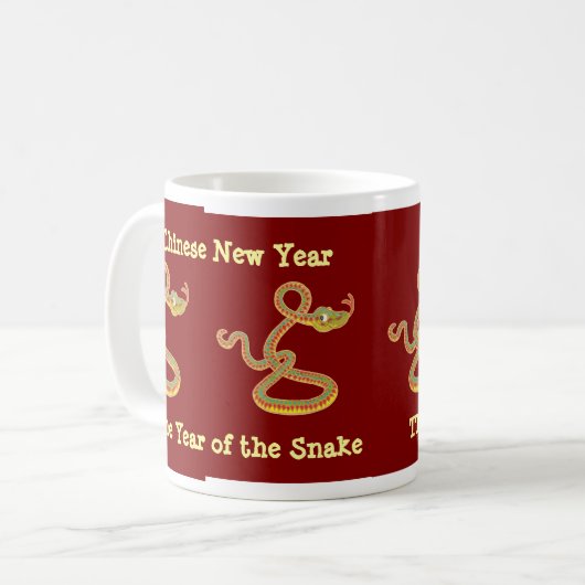 スネーク中国のコーヒーマグの年 コーヒーマグカップ (正面左)