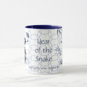 スネーク中国のブルー〔占星術の〕十二宮図の新年芸術的 マグカップ (中央)