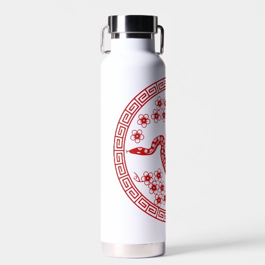 スネーク中国のレッド紙カットスタイルWB1 ウォーターボトル (正面)