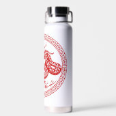 スネーク中国のレッド紙カットスタイルWB1 ウォーターボトル (背面)