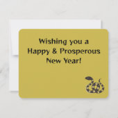 スネーク中国の2025年フラットノートカードの新年 ノートカード (裏面)