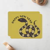 スネーク中国の2025年フラットノートカードの新年 ノートカード (正面/裏面インサイチュ)