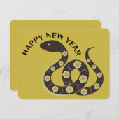 スネーク中国の2025年フラットノートカードの新年 ノートカード (正面/裏面)