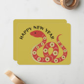 スネーク中国の2025年フラットノートカードの新年 ノートカード (正面/裏面インサイチュ)