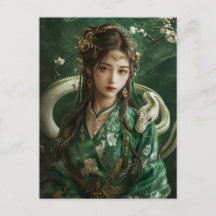 スネーク中国の〔占星術の〕十二宮図アートの女の子