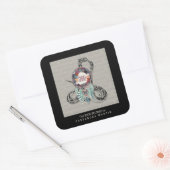 スネーク先住民アメリカ動物霊書 スクエアシール (封筒)