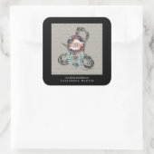 スネーク先住民アメリカ動物霊書 スクエアシール (バッグ)