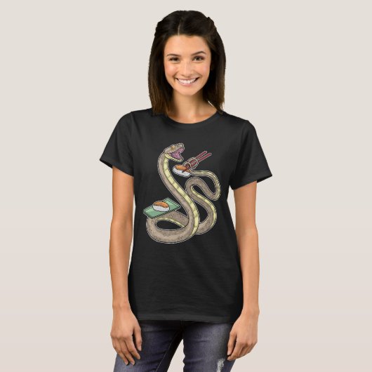 スネーク寿司 Tシャツ (正面フル)