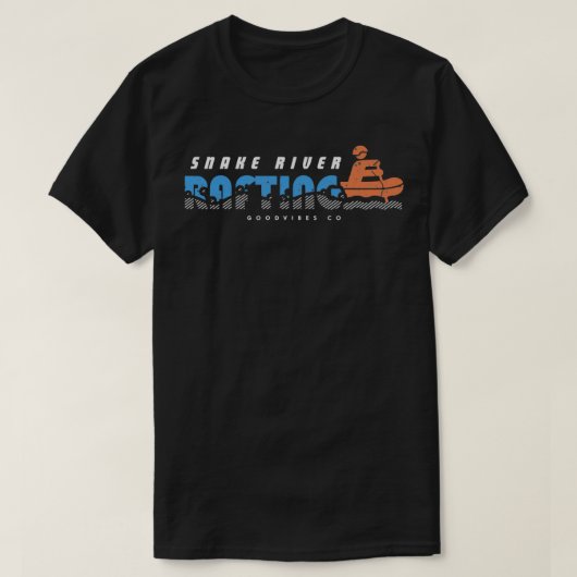 スネーク川にラフティング Tシャツ (デザイン正面)