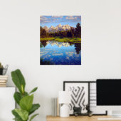 スネーク川に反射するグランドティトン ポスター (ホームオフィス)