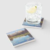 スネーク川に反射するグランドテトン ストーンコースター (横)