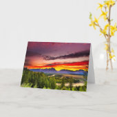 スネーク川の夏の日没は見落とします カード (黄色い花)