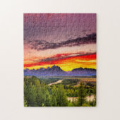 スネーク川の夏の日没は見落とします ジグソーパズル (縦)