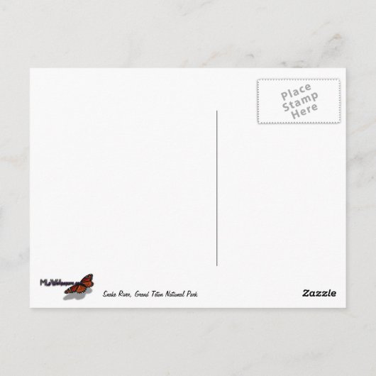 スネーク川を流れるI ポストカード (裏面)