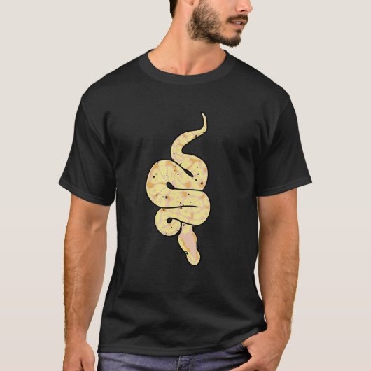 スネーク恋人爬虫類バナナボールパイソンおもしろいヌードル Tシャツ (正面)