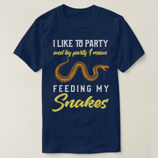 スネーク愛おもしろい者スネ食べ物を与えークの所有者ギフト1 Tシャツ (デザイン正面)