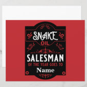 スネーク油おもしろい販売員の販売員への贈り物 (正面/裏面)