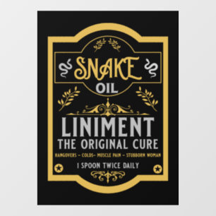 スネーク油おもしろい販売員の販売員への贈り物 ウィンドウサイン