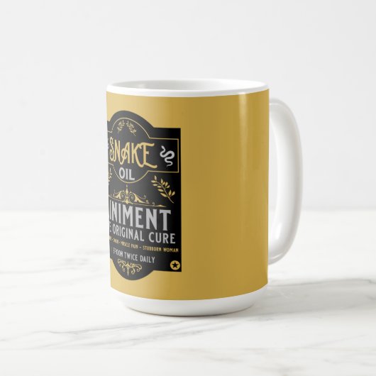 スネーク油おもしろい販売員の販売員への贈り物 コーヒーマグカップ (正面右)