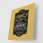 スネーク油おもしろい販売員の販売員への贈り物 スクエア壁時計 (傾斜)