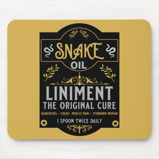 スネーク油おもしろい販売員の販売員への贈り物 マウスパッド (正面)