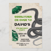 スネーク爬虫少年誕生パーティー 招待状 (正面/裏面)