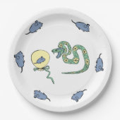 スネーク紙プレートニューイヤーホリデイ ペーパープレート (正面)