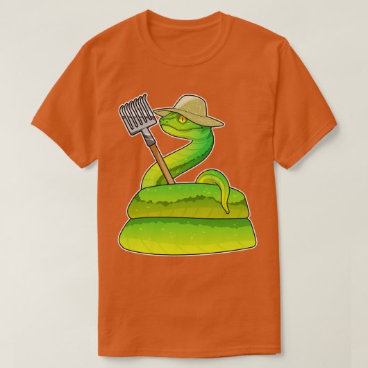 スネーク農家レーキ Tシャツ (デザイン正面)