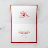 スネーク2025写真中国の旧正月レッドイエロー シーズンカード (内部)