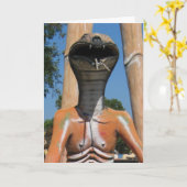 スネーク·アカ·コブラ·ヘッドさん……仏教地獄 カード (黄色い花)